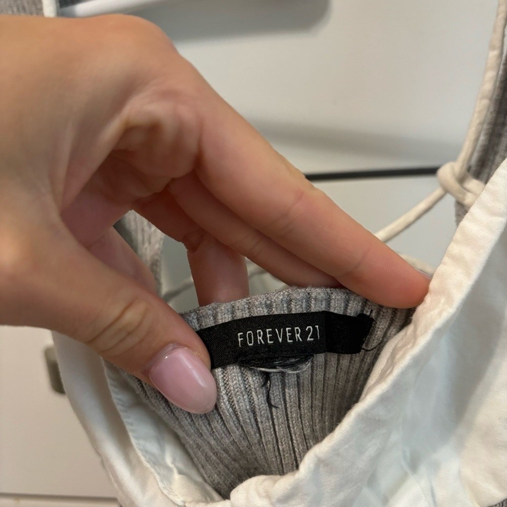 Forever21 Grey Knit Tank Top - Picture 4 of 4